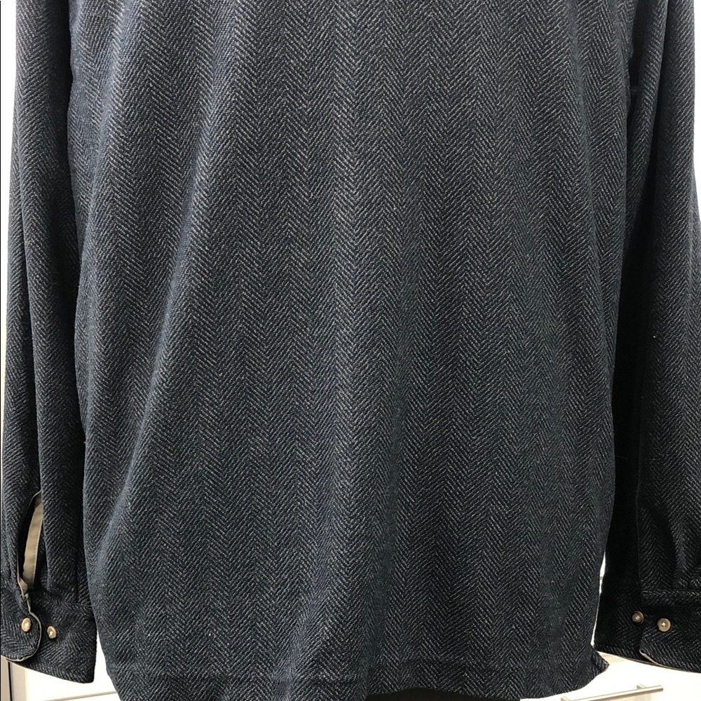 Denver Hays Men’s Long Sleeve Shirt – Size XL – Navy Blue & Beige Herringbone - Picture 7 of 11